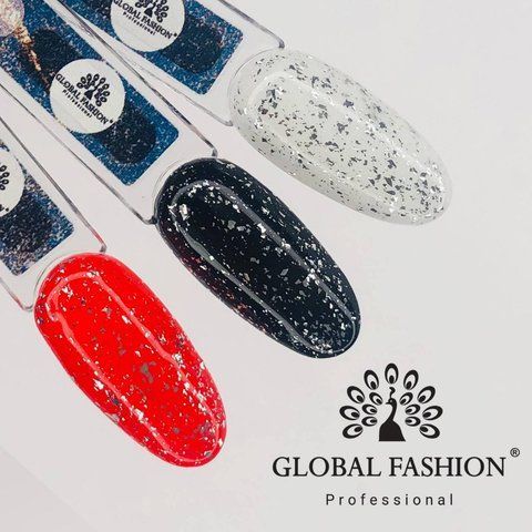 Топ без липкого слоя Silver Foil для ногтей Global Fashion Алмазный 12 мл 004114 фото