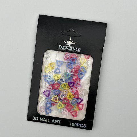 Объёмный декор Designer Professional для дизайна разноцветные сердца L1 Nat-0331 фото