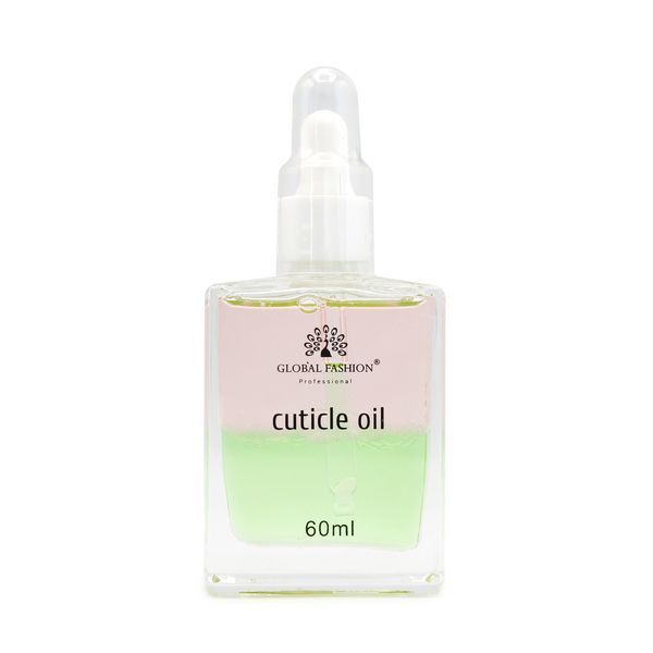 Суха олія зміцнювальна двофазна для нігтів Global Fashion Strawberry 60ml Nat-0532 фото