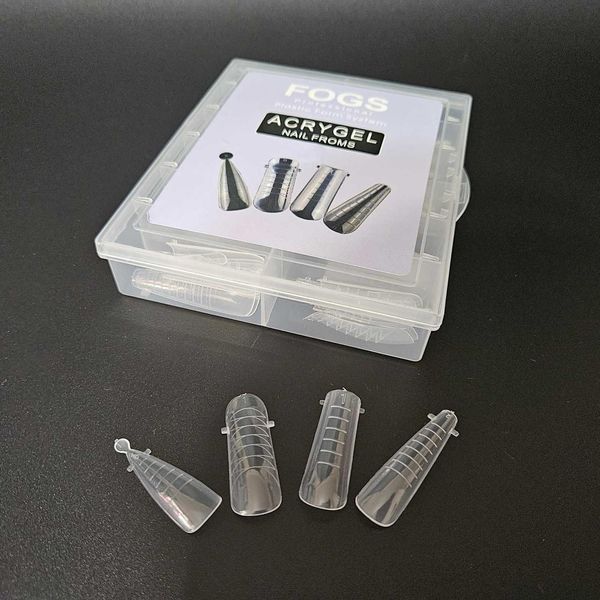 Верхні форми для нарощування нігтів із розміткою Acrygel Nail Forms Fogs Professional (різні форми) 009748 фото