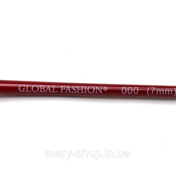 Пензлик для малювання 000 (7 мм), тонкий пензель Global Fashion 02706 фото
