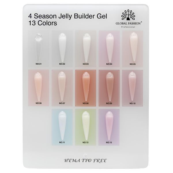 Гель для нарощування та зміцнення нігтів Global Fashion 4 Season Jelly Builder Gel №05 Mary385 фото