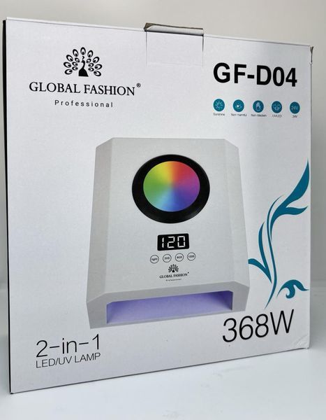 Лампа для нігтів Global Fashion, 368W, модель GF-D04, біла 0006667 фото