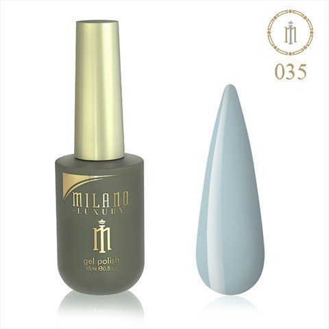 Гель лак MILANO LUXURY 15 мл № 035 (Голубой дым) 01357/35 фото