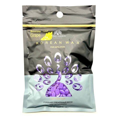 Віск для депіляції Global Fashion, Korean Wax, 100g Grape Nat-0633 фото