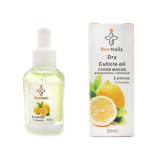 Сухое масло для кутикулы с пипеткой с ароматом лимона Bee Nails 30ml Nat-0483 фото