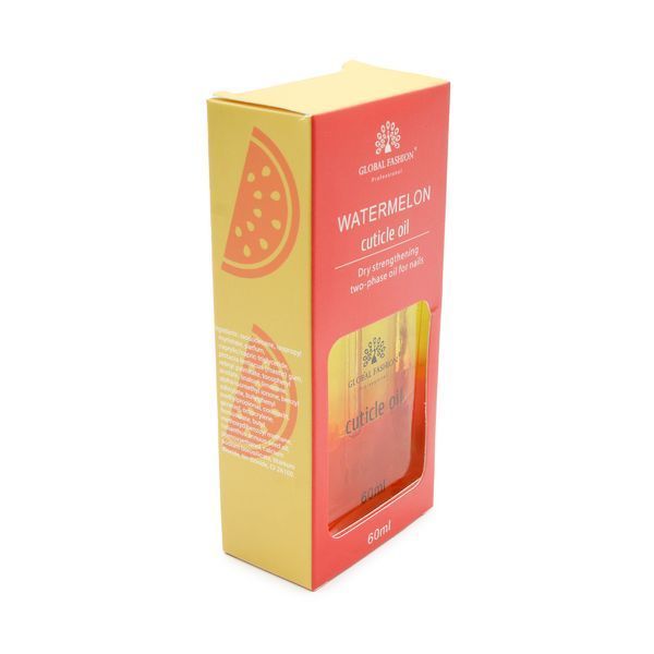 Сухое масло укрепляющее двухфазное для ногтей Global Fashion Watermelon 60ml Nat-0533 фото