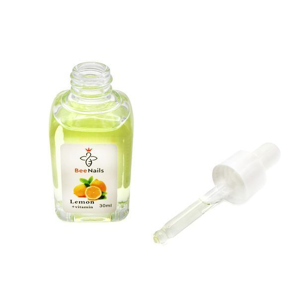 Суха олія для кутикули з піпеткою з ароматом лимону Bee Nails 30ml Nat-0483 фото