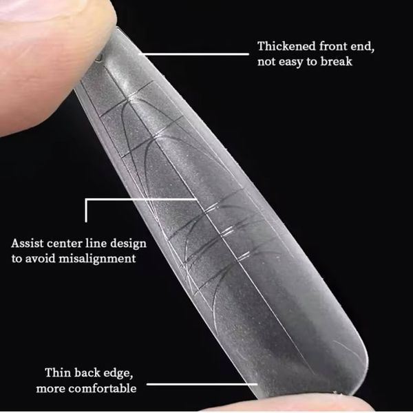 Гелевые типсы для наращивания ногтей Designer Multiforms Fast Gel Tips MT1 Nat-0431 фото