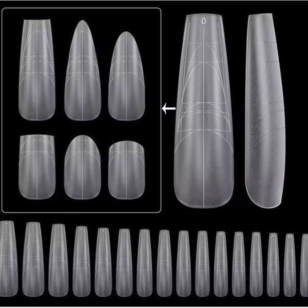 Гелевые типсы для наращивания ногтей Designer Multiforms Fast Gel Tips MT1 Nat-0431 фото