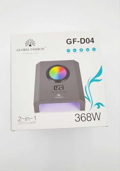 Лампа для нігтів Global Fashion, 368W, модель GF-D04, сіра 0006668 фото