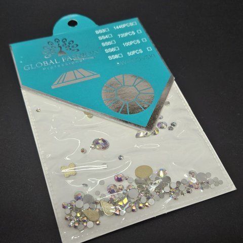 Декор для ногтей Global Fashion Swarovski Самоцветы микс форм и размеров 008585 фото