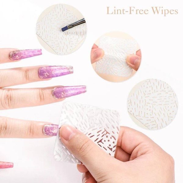 Салфетки безворсовые перфорированные для маникюра ногтей и ресниц Lilly Beaute (5х5см), 300 шт 005866 фото