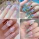 Гелеві тіпси з шипами для нарощування нігтів Designer 4D Crystal Fast Gel Tips Stiletto Medium TS1 140шт. Nat-0432 фото 4