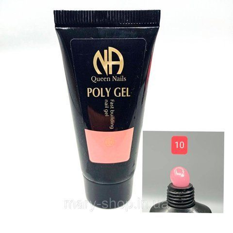 Полигель (акригель) для ногтей Queen Nails №10, 60 мл 009724 фото