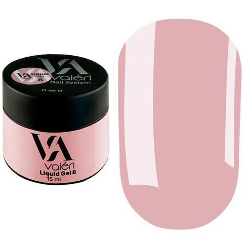 Гель для нарощування 15 мл Liquid Gel Valeri № 8 Nat-0807 фото