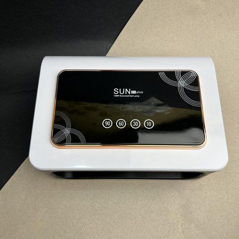 Лампа для манікюру Sun C2 Plus на 150 Вт. 50 лампочок із вентилятором на дві руки Золотий 004838 фото