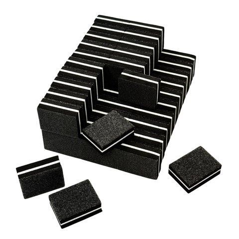 Мини баф для маникюра многоразовый, 180 грид, черный MF-82black фото