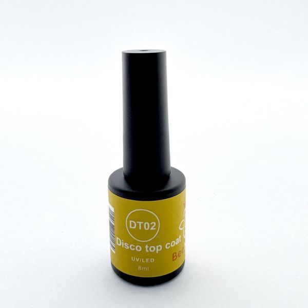 Disco Top Coat Bee Nails DT02 8ml (gold) Nat-0458 фото