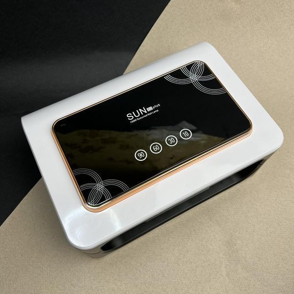 Лампа для маникюра Sun C2 Plus на 150 Вт. 50 лампочек с вентилятором на две руки Золотой 004838 фото