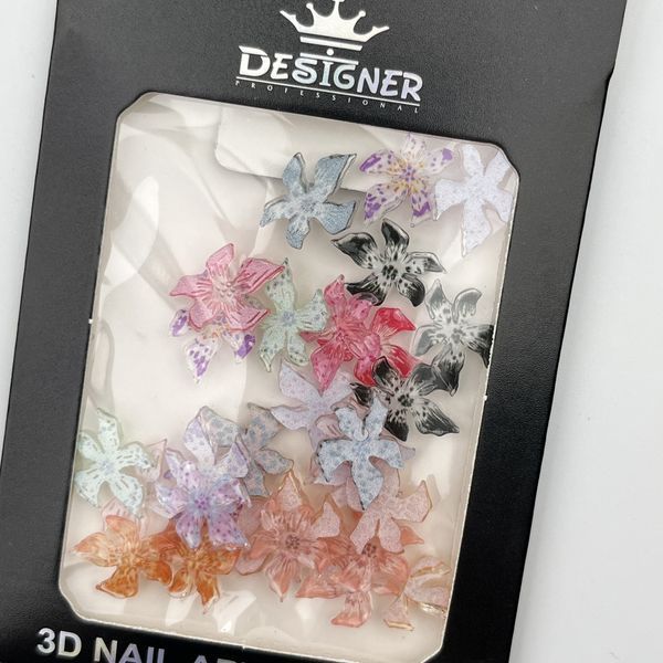 Объёмный декор Designer Professional для дизайна ногтей разноцветные лилии C20 Nat-0308 фото