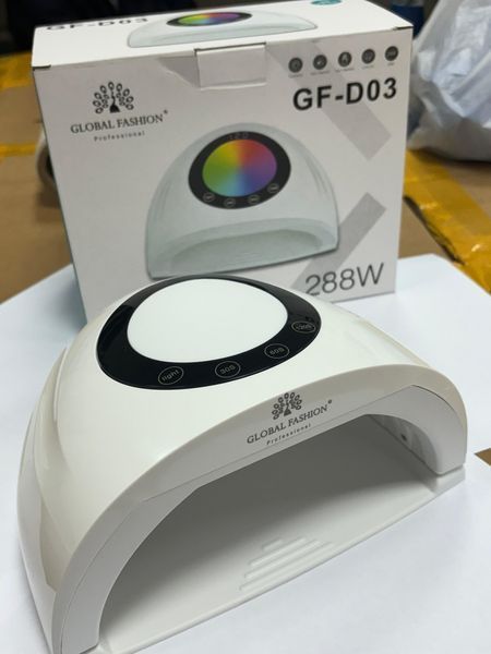 Лампа для ногтей Led/UV 288W GF-D03 с дисплеем, white 0006669 фото