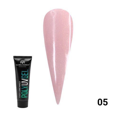 Полігель із шимером Polygel with shimmer Global Fashion 30 мл No 05 01632 фото