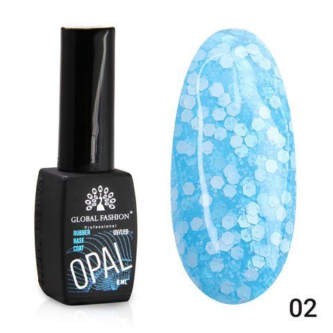 Каучуковая основа Snowflakes 3D-эффект Global Fashion №02 04246 фото