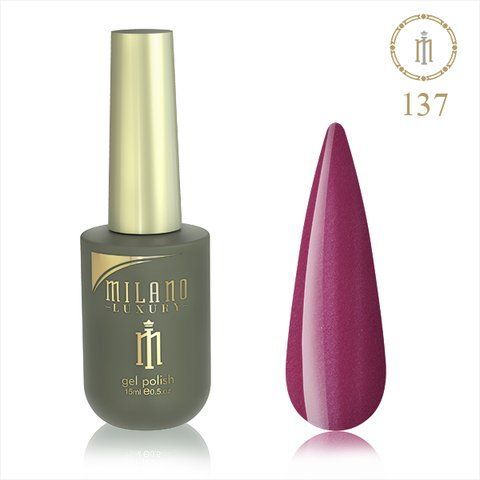 Гель-лак MILANO LUXURY 15 мл No 137 (Бархітний вечір) 01357/137 фото