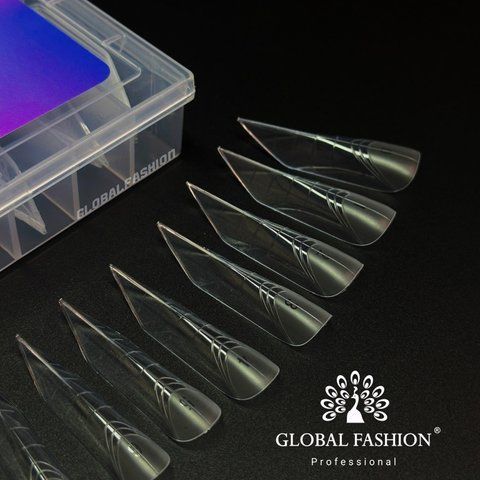 Верхні форми з пластику з маркуванням Global Fashion 120шт. Purple Edge NO.1 Mary238 фото