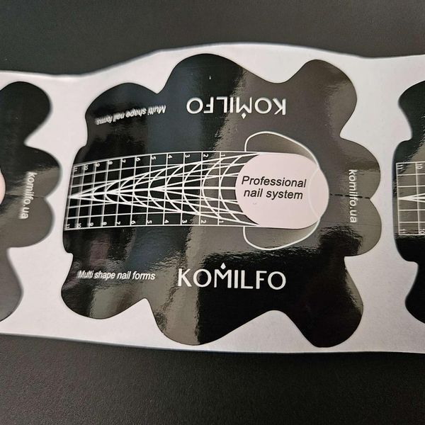 Багатофункціональні форми нарощування Komilfo Multi Shape Nail Forms 100 шт. 009751 фото