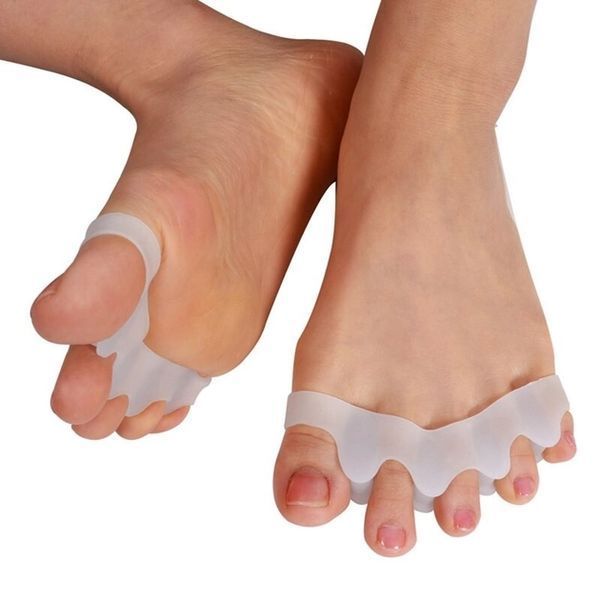 Силіконові роздільники п'яти пальців ніг фігурні 1 пара Foot Care 2шт. колір чорний 002770 фото
