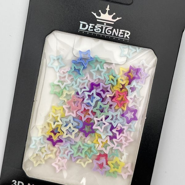 Об'ємний декор Designer Professional для дизайну різнокольорові зірки L4 Nat-0334 фото