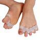 Силіконові роздільники п'яти пальців ніг фігурні 1 пара Foot Care 2шт. колір чорний 002770 фото 4