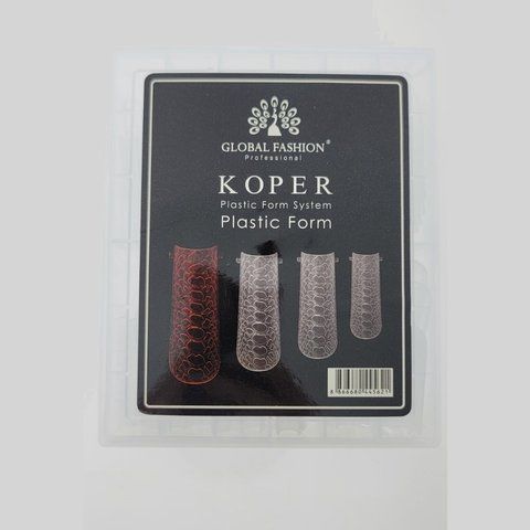Верхние многоразовые формы Koper Global Fashion 120шт. Широкий квадрат принт змеи Nat-0148 фото
