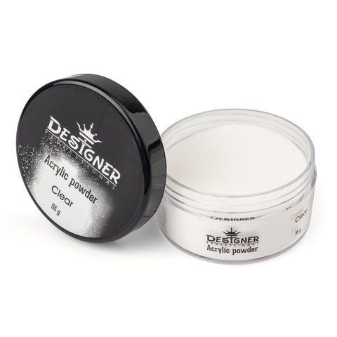 Акриловая пудра для наращивания и укрепления ногтей Designer Professional 55g. Clear 04417 фото