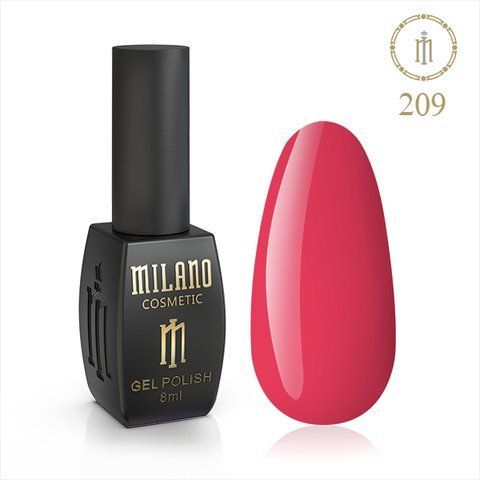 Гель Лак MILANO 8мл. № 209 (Карминово-Розовый) 03112 фото