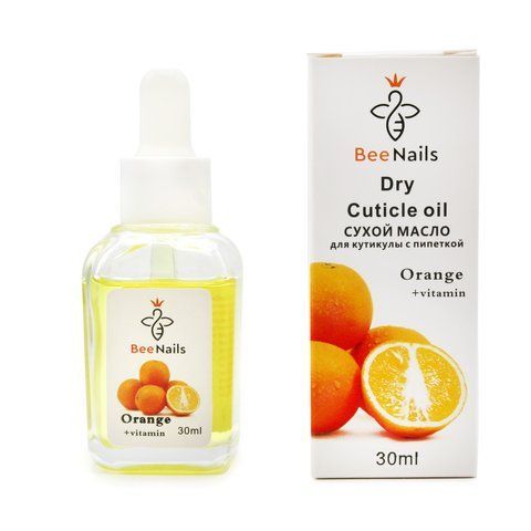 Сухое масло для кутикулы с пипеткой с ароматом апельсина Bee Nails 30ml Nat-0486 фото