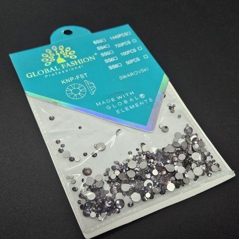 Декор для ногтей Global Fashion Swarovski Камни тёмные, размер микс 008587 фото