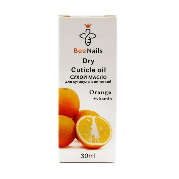 Суха олія для кутикули з піпеткою з ароматом апельсину Bee Nails 30ml Nat-0486 фото