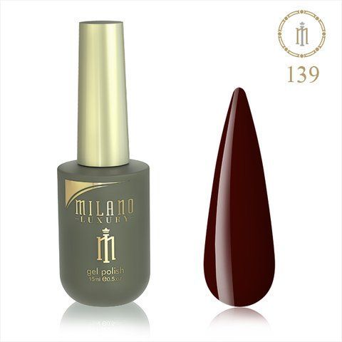Гель-лак MILANO LUXURY 15 мл No 139 (Бордова троянда) 01357/139 фото