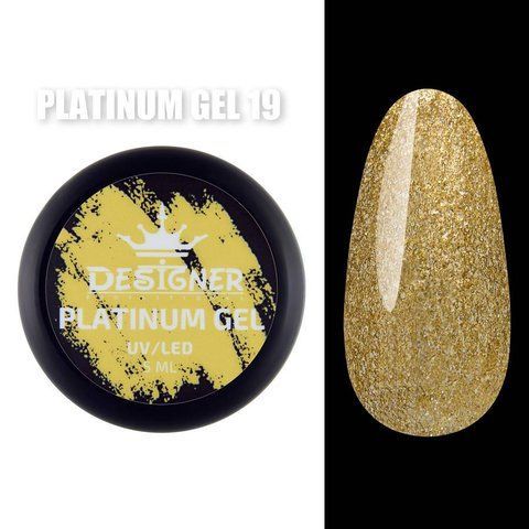 Designer Professional Platinum Gel № 19 с шиммером, 5 мл. 001598 фото