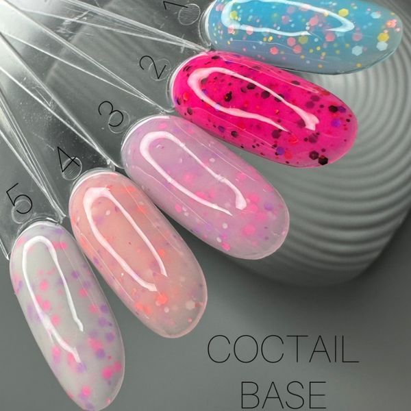 Saga Professional Coctail Base 04 (голубой с хлопьями), 13 мл 007490 фото
