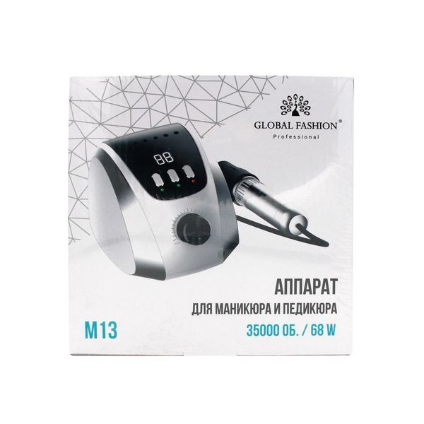 Профессиональный фрезер для маникюра Global Fashion M13 68 Вт, 35 000 об/мин (Розовый) 008033 фото
