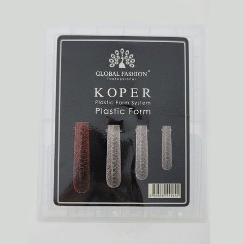 Верхние многоразовые формы Koper Global Fashion 120шт. Узкий квадрат принт змеи Nat-0150 фото
