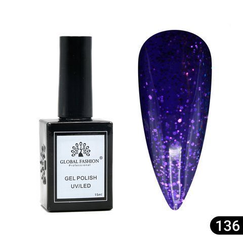 Гель-лак Global Fashion Elite Glow 15ml №136 Nat1393 фото