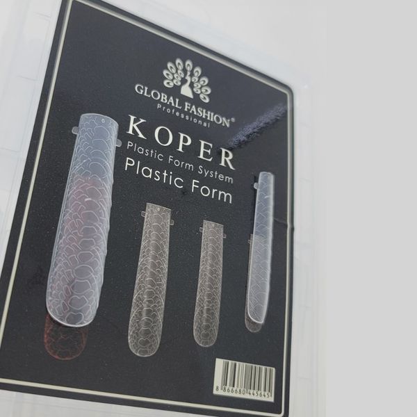 Верхні багаторазові форми Koper Global Fashion 120шт. Вузький квадрат принт змії Nat-0150 фото