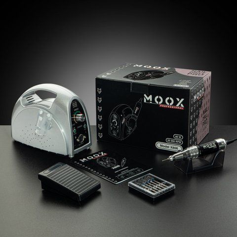 Фрезер Moox Professional X806 для манікюру та педикюру на 55 000 об./хв. та 80W. (Срібло) 008436 фото