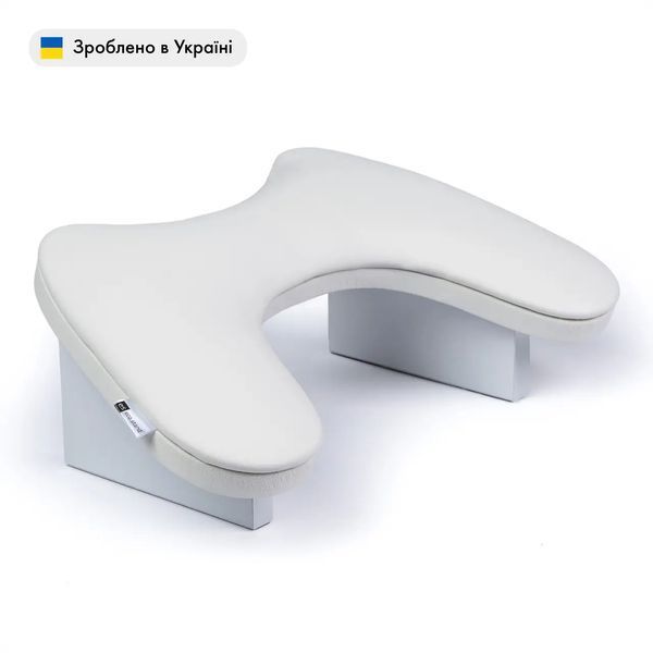 Маникюрная подставка для рук ортопедическая (Подлокотник) ECO STAND BUTTERFLY на ножках, белый Nat-0101 фото