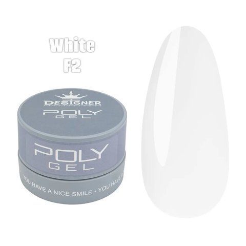 Полігель Designer Professional 30 мл. F2 White 009033 фото